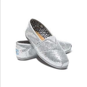 Silver Glitter TOMS